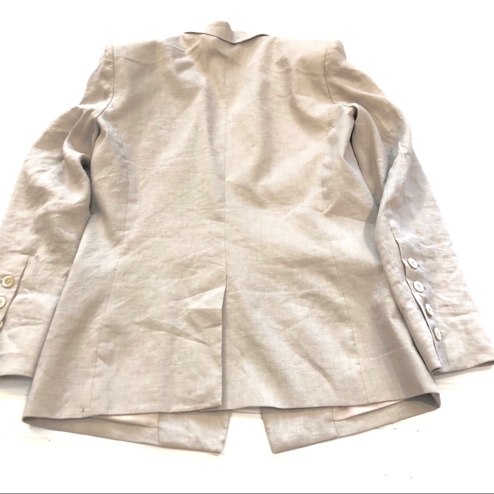 Helmut Lang Linen Blend Beige Women's Blazer - Picture 5 of 8